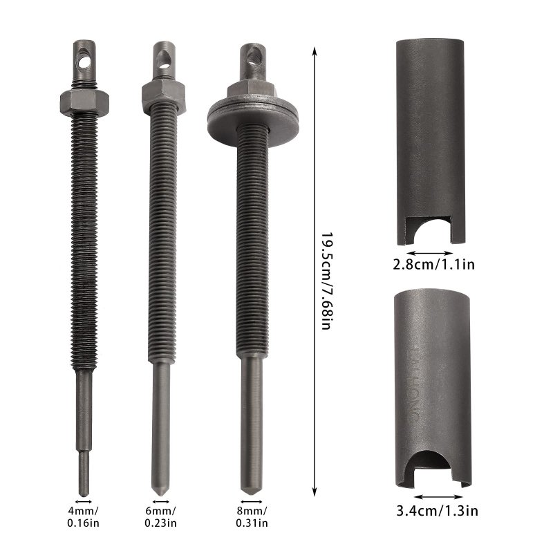 Motorcycle Bearing Pullers 8pcs Internal Removal Tool Kit 9-30mm Inner Extractor Set For Bike Wheel Machine