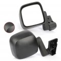 Towing Mirrors Fit For 2003-2006 Jeep Wrangler Tj Manual Folding Adjustment Black Driver And Passenger Side