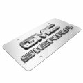 Ipick Image Made For Gmc Sierra 3d Dual Logo Mirror Chrome Stainless Steel License Plate