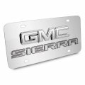 Ipick Image Made For Gmc Sierra 3d Dual Logo Mirror Chrome Stainless Steel License Plate