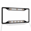 Fastasticdeals Metal Insert License Plate Frame Silly Monkey Face Weatherproof Car Accessories Black 4 Holes Solid 