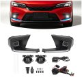 Hecasa Pair Led Fog Light Drl Daytime Running Kit For 2022-2024 Honda Civic Sequential Turn Signal Lamp Cover Bezel W Harness 