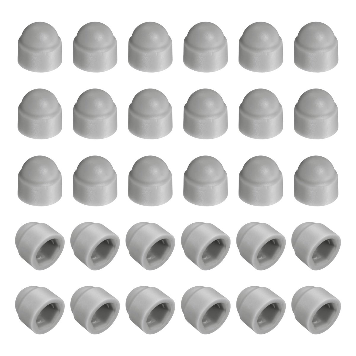 Nut Protection Cap 30pcs M3x6x9mm Plastic Hexagonal Screw Dome Acorn Hex Head Bolt Covers Waterproof Decorative Caps Grey