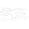 Inline Tube Replacement For 1991-93 Ford F100 150 2wd Std Cab Short Bed Power Disc Complete Brake Line Kit 10pc Stainless 