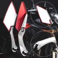 1 Pair Universal Motorcycle Rearview Side Mirrors Keenso Adjustable Aluminum Rear View Motorbike Scooter 10mm 8mm Red