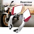1 Pair Universal Motorcycle Rearview Side Mirrors Keenso Adjustable Aluminum Rear View Motorbike Scooter 10mm 8mm Red