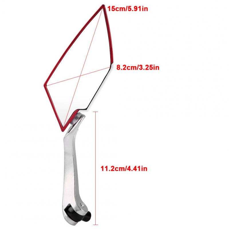 1 Pair Universal Motorcycle Rearview Side Mirrors Adjustable Aluminum Rear View Motorbike Scooter 10mm 8mm Red