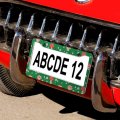 Cute Mushroom Fungi 2 Holes Aluminum License Plate Frames 2pcs Solid Rust-proof Green Autumn Standard Us Car Frame Cover Holder