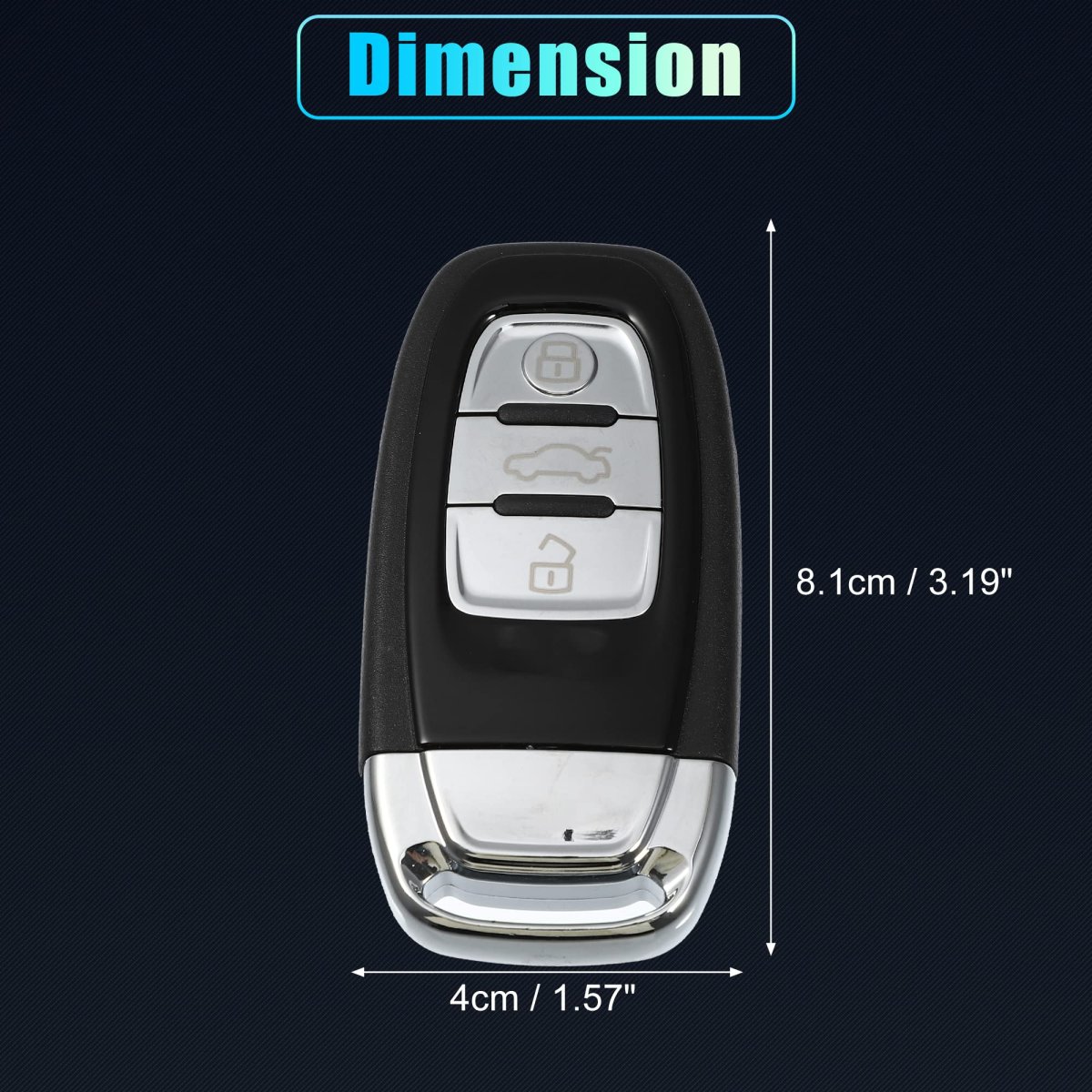 3 Button Replacement Key Fob Case For Audi A1 A3 A4 A5 A6 A7 A8 Q5 Q7 R8 S5 S7 Rsless Entry Remote Key Shell With Blade No Chip