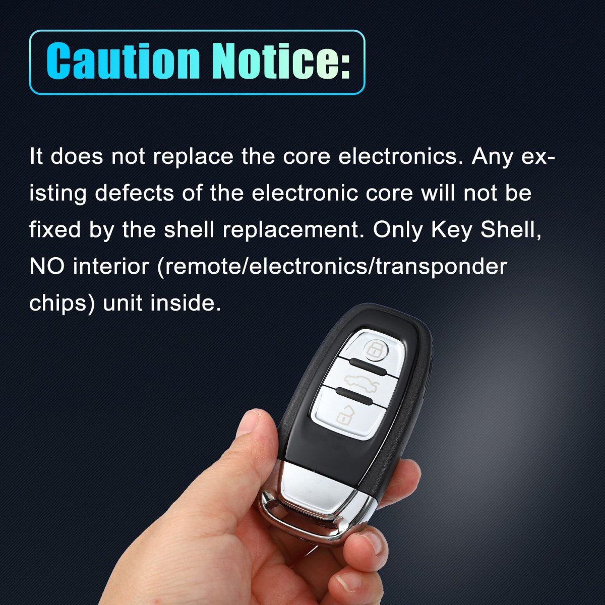3 Button Replacement Key Fob Case For Audi A1 A3 A4 A5 A6 A7 A8 Q5 Q7 R8 S5 S7 Rsless Entry Remote Key Shell With Blade No Chip