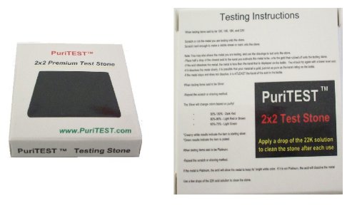 2 Acid Test Stones Gold Silver Platinum Testing Tools