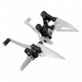 Rider Footpeg Driver Footrest With Mount Bracket Kit For Kawasaki Ninja 400 2018 To 2023 And Z400 2019 Chrome Aluminum Front 