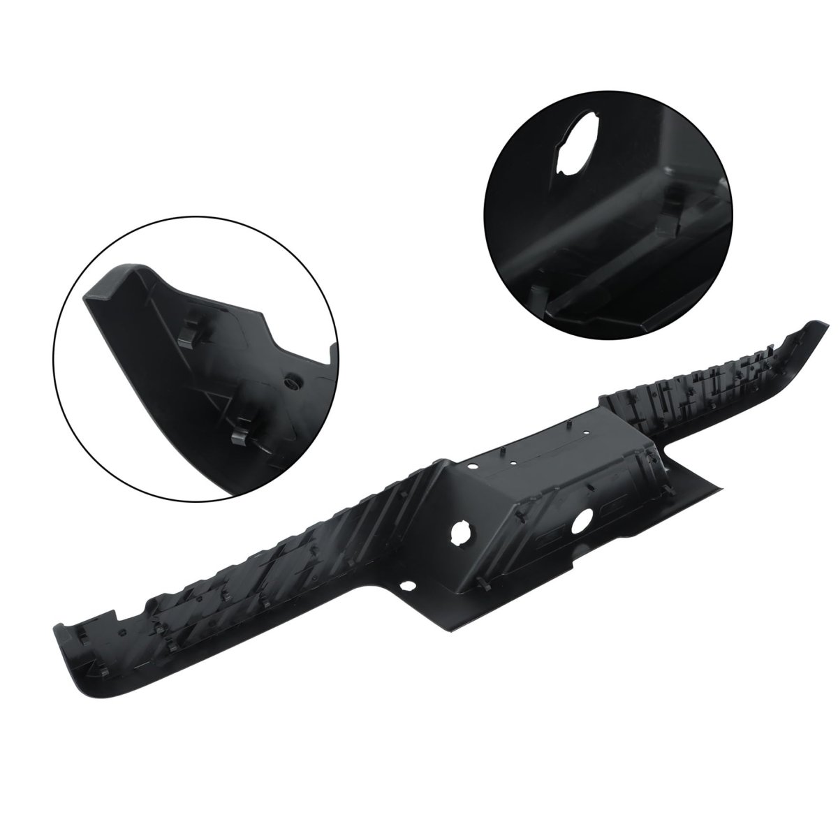 Rear Bumper Step Pad Replacement For F250 F350 F450 2008 2016 With Park Assist Sensor Holes Black Plastic Dc3z17b807da