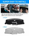 Autorder Dashboard Cover Mat For 2022 2023 2024 Ford F-150 Lightning F150 Accessories Flannel Dash Sunshade Glare Uv Rays