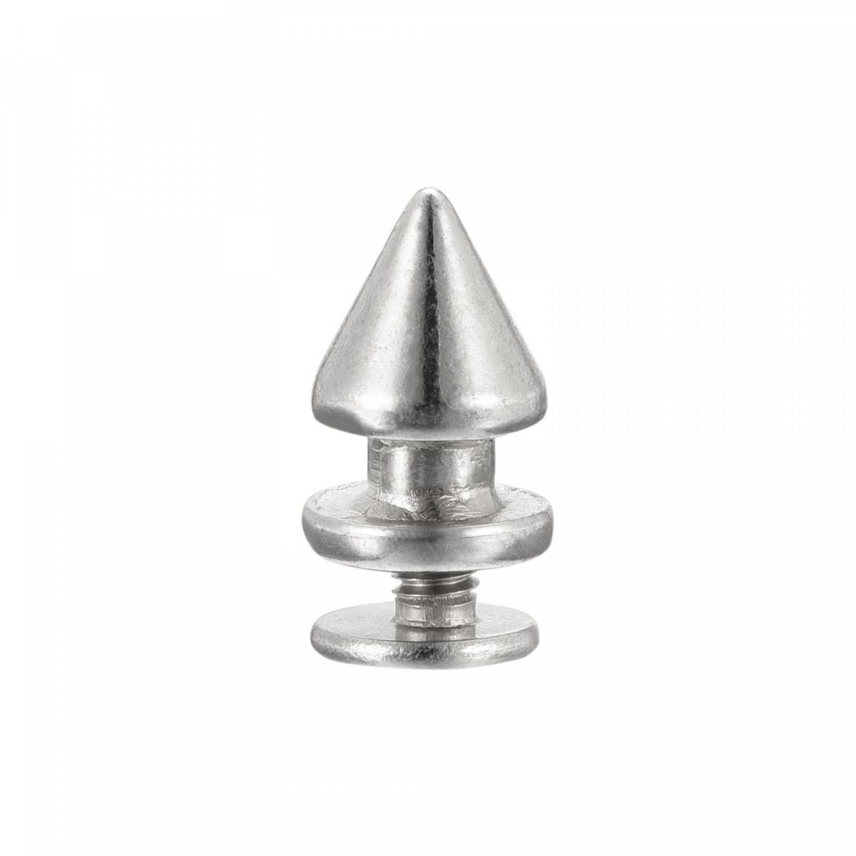8x12mm Screw Back Stud Rivets Spikes Zinc Alloy For Diy Silver Tone 100 Sets