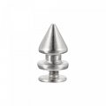 8x12mm Screw Back Stud Rivets Spikes Zinc Alloy For Diy Silver Tone 100 Sets