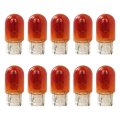 Vicue 10 Pieces 7440 Light Bulb 3500k Amber Bulbs For Brake Lights Taillight Turn Signal Parking 