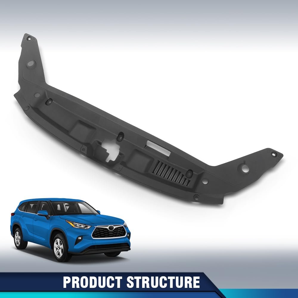 Radiator Support Cover Seal Cool Air Intake Top Panel For Toyota Highlander 2020-2024 53295-0e120 532950e120 Black
