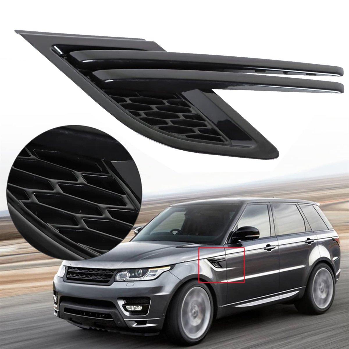 Left Side Air Vents Grill Trim Black Replacement For 2014-2017 Sport