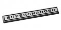 Supercharged Black Chrome Bar Emblem