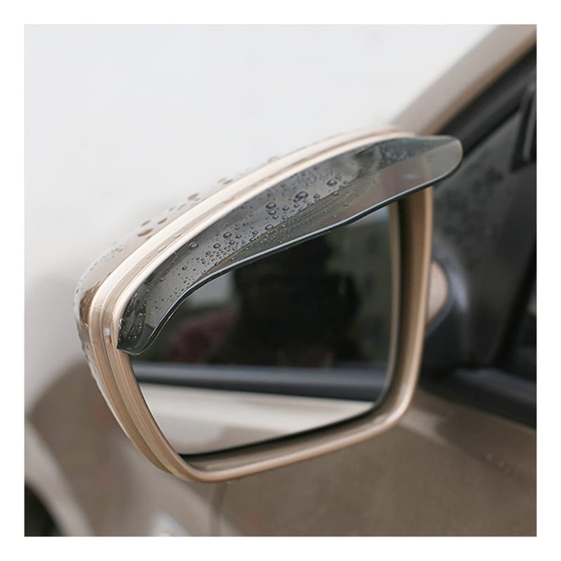 2pcs Car Rear View Mirror Rain Eyebrowsproof Auto Side Guard Waterproof Pvc Vehicle Rearview Rain Visor Smoke Cover Accessories