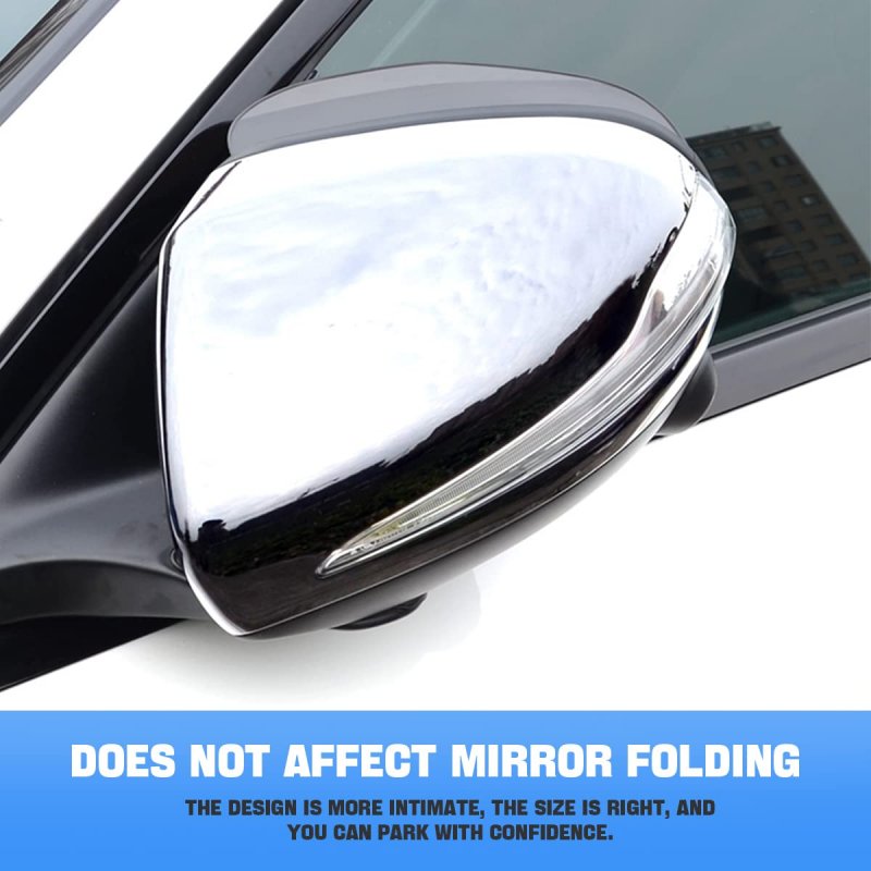 2pcs Car Rear View Mirror Rain Eyebrowsproof Auto Side Guard Waterproof Pvc Vehicle Rearview Rain Visor Smoke Cover Accessories