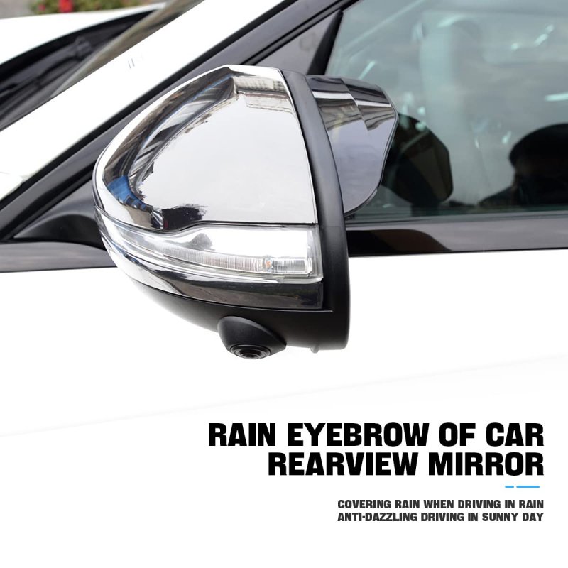 2pcs Car Rear View Mirror Rain Eyebrowsproof Auto Side Guard Waterproof Pvc Vehicle Rearview Rain Visor Smoke Cover Accessories