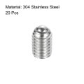 Ball Point Set Screws M8 X 12mm 304 Stainless Steel Metric Spring Hex Socket Screw 20pcs