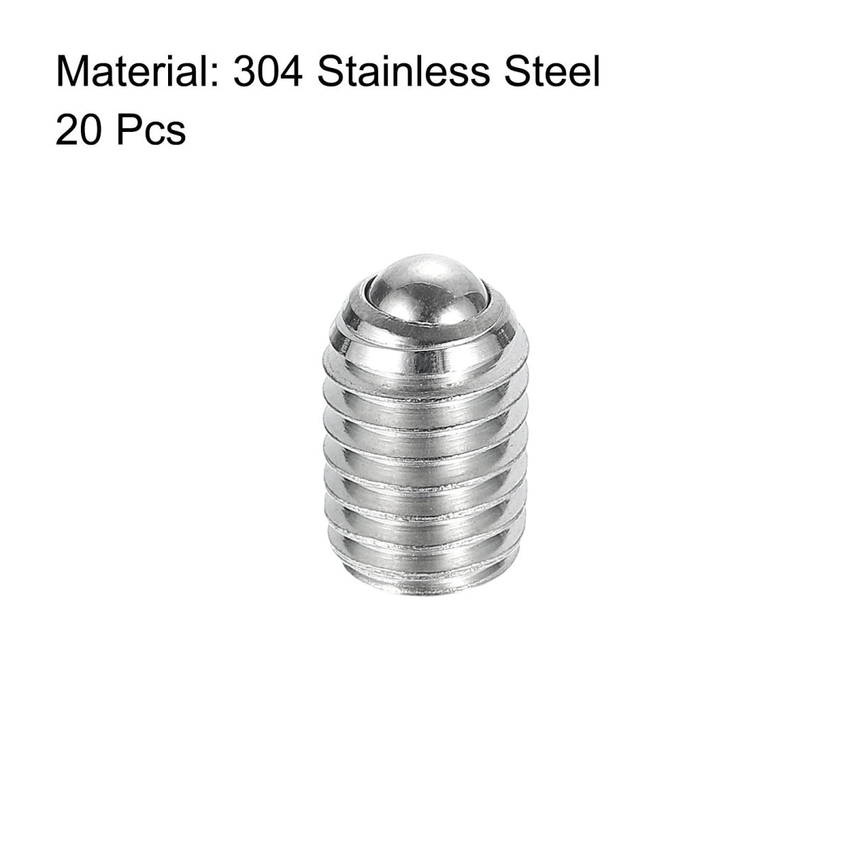 Ball Point Set Screws M8 X 12mm 304 Stainless Steel Metric Spring Hex Socket Screw 20pcs