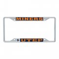 University Of Texas El Paso Utep Miners Metal License Plate Frame For Front Or Back Car Officially Licensed Mascot 