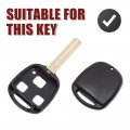 Car Replacement Remote Uncut Insert Key Fob Case Shell For Lexus Es300 Gs300 Sc300 Sc400 Gx470 Is300 Ls400 Ls430 Lx470 Black 3