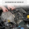 Motoforti Ignition Distributor Set Brass Terminals Cap And Rotor Kit For Gmc Sierra 1500 1999-2007 Plastic 10452458 10452457