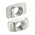 Uxcell Sliding T Slot Nuts M8 Half Round Roll In T-nut For 4545 Series Aluminum Extrusion Profile Carbon Steel Nickel-plated