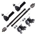 6 Piece Suspension Kit With Inner And Outer Tie Rod Ends Lower Ball Joints Es2382 Ev303 K9756 For Toyota Corolla 1996 2002 