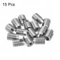 Uxcell Self Tapping Threaded Inserts 15pcs Inner M6-1 Outer M10x14 303 Stainless Steel Slotted Thread Repair Nuts