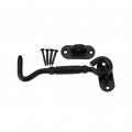 Indoor And Outdoor Door Lock 2pcs Stainless Style Portable American Steel Sliding Safe Universal For Barn Buckle Black Hook