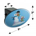 Robin And Riddler Snowball Fight Oval Tow Trailer Hitch Cover Plug Insert