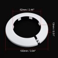 Uxcell 62mm Pipe Cover Decoration Pp Plastic Water Escutcheon White 6pcs