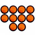 All Star Truck Parts 10x 2 5 Round Amber Led Clearance Side Marker Lights Kit 13 Diodes Light Grommet Wire Pigtail Trailer Rv 