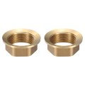 2pcs Faucet Nut Fixed Base Id 1 18 X H 0 59 Copper Fixing Tap Fastener Assembly For Kitchen And Bathroom 