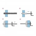 Uxcell 5mm X 40mm Thread Spring Metal Toggle Wall Anchor Hex Head Bolts 6 Pcs