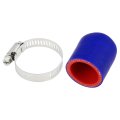 1 Pcs 30mm Length 28mm 10 Id Blue Red Car Silicone Rubber Hose End Cap With Clamps Reinforced Blanking For Bypass Tube 