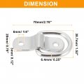 X Autohaux 24pcs D Shape Ring Tie Down Anchors 1 4 Diameter Lashing For Truck Boat Rv Atv Suv Vehicle Cars Silver Tone