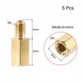 Uxcell M4x9mm 6mm Male-female Brass Hex Pcb Motherboard Spacer Standoff For Fpv Drone Quadcopter Computer Circuit Board 5pcs