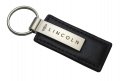 Au-tomotive Gold Inc Officially Licensed Black Leather Key Chain For Lincoln
