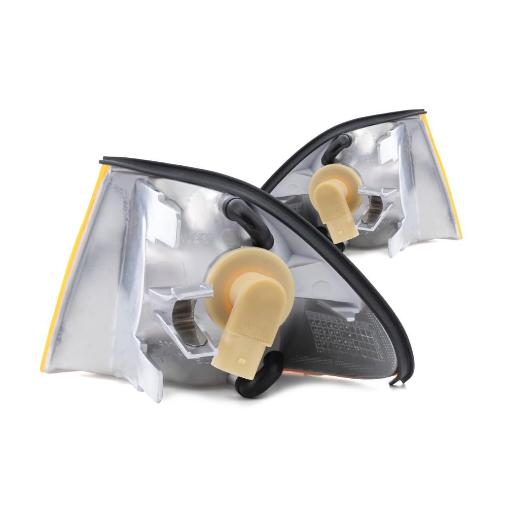 Pair Park Signal Marker Light Combo For 1999 2000 Bmw 323i E46 Sedan 4dr Wagon Driver And Passenger Side With Amber Lens