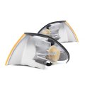 Pair Park Signal Marker Light Combo For 1999 2000 Bmw 323i E46 Sedan 4dr Wagon Driver And Passenger Side With Amber Lens