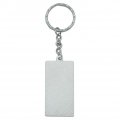 Graphics More Cute Kawaii Rainbow Unicorn Chibi Rectangle Keychain In Chrome Plated Metal