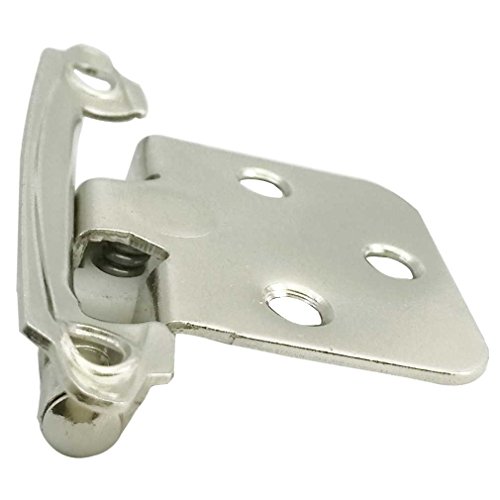 Smbbit Traditional Cabinet Hinge Variable Overlay 10 Pack Bright Nickel