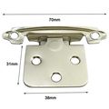 Smbbit Traditional Cabinet Hinge Variable Overlay 10 Pack Bright Nickel